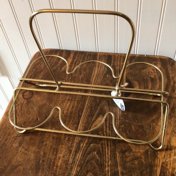 NWT West Elm gold drink carrier - Picture 2 of 4